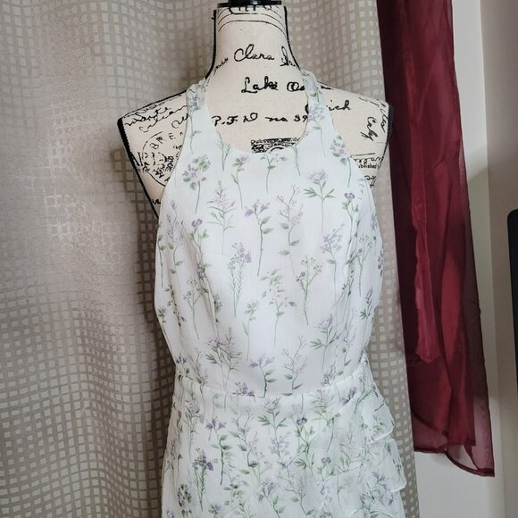 NWT Iorane Floral Halter Maxi Dress - Size Medium - Picture 4 of 13